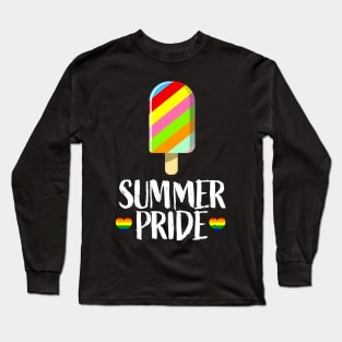 Summer Pride I Ice LGBT Pride Awareness Long Sleeve T-Shirt